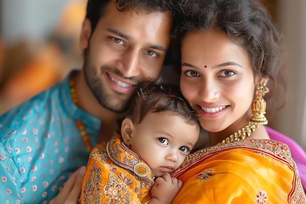 Foto traditionele indiase familie