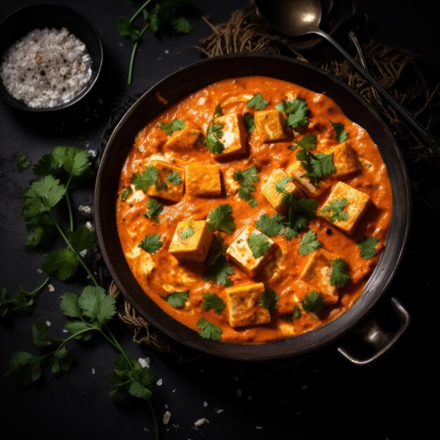 Traditionele Indiase paneer butter masala generatieve AI