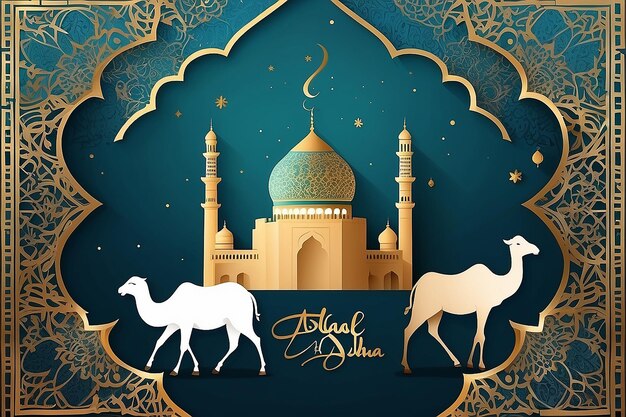 Traditionele islamitische Eid al-Adha Festival Greeting Card