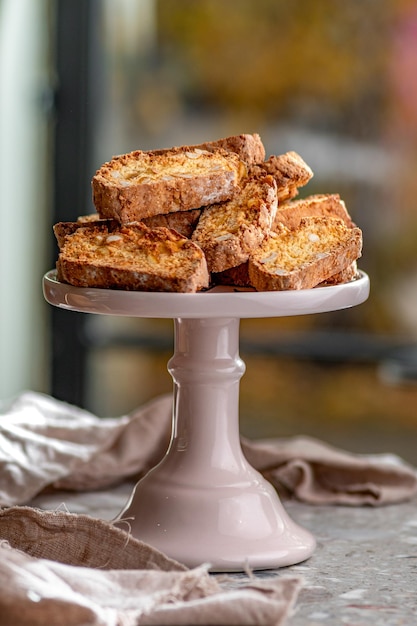 Traditionele Italiaanse Kerstmis Nieuwjaar droge koekjes koekjes biscotti cantuccini