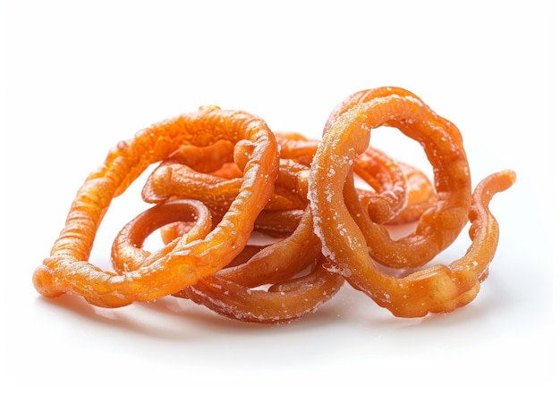 Traditionele Jalebi op witte achtergrond