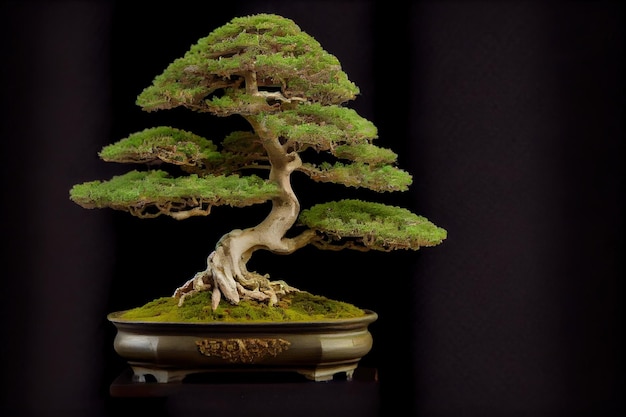 Traditionele Japanse bonsai miniatuurboom