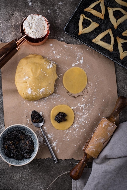 Traditionele joodse purimkoekjes hamantaschen