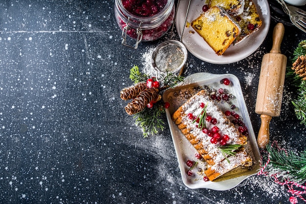 Traditionele kerstvruchtencake