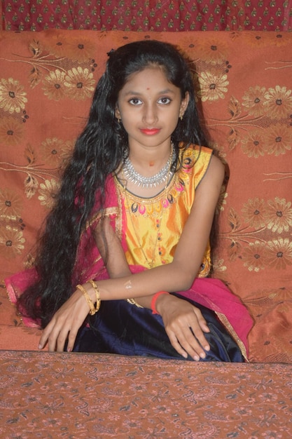 Foto traditionele kleding voor indiase meisjes