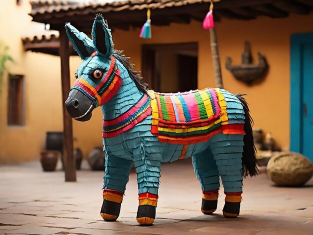 Traditionele Mexicaanse pinata in de vorm van een ezel