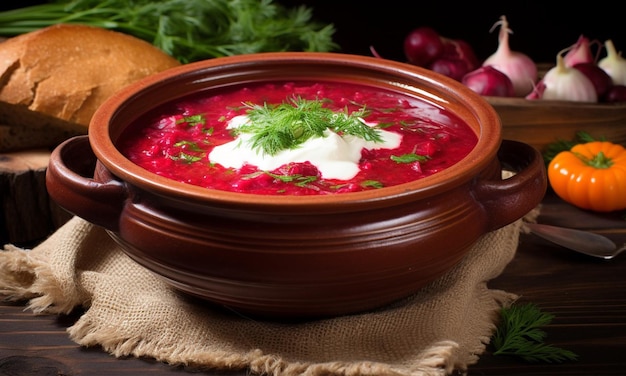 Traditionele Oekraïense borscht