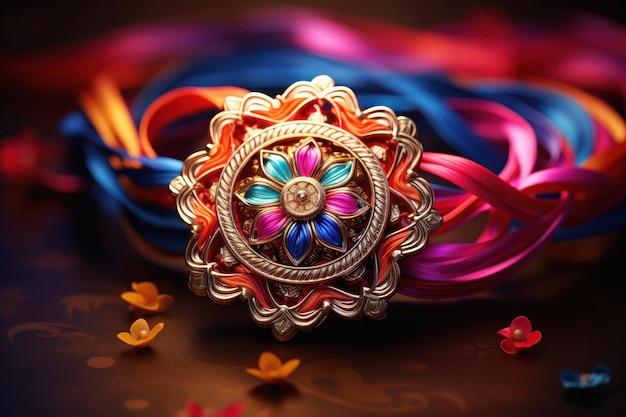 Traditionele ornamentele polsband of rakhi Indiase festival raksha bandhan concept