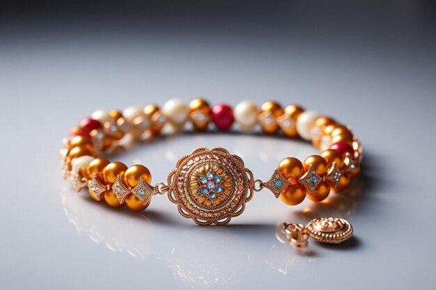 Traditionele polsband of rakhi Indiase festival raksha bandhan concept