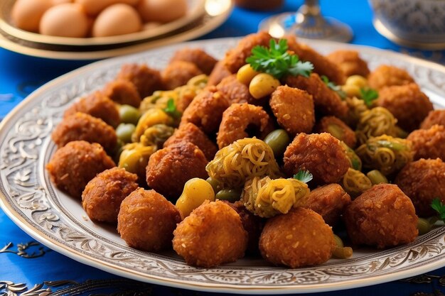 Traditionele Ramadan keuken Mouthwatering Midden-Oosterse gerechten voor Iftar