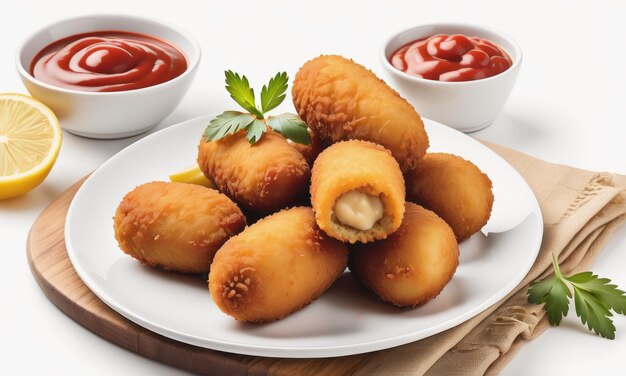 Traditionele Spaanse gebakken croquettes