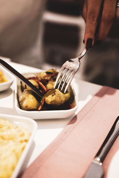 Traditionele Turkse en Griekse mezetafel voor diner