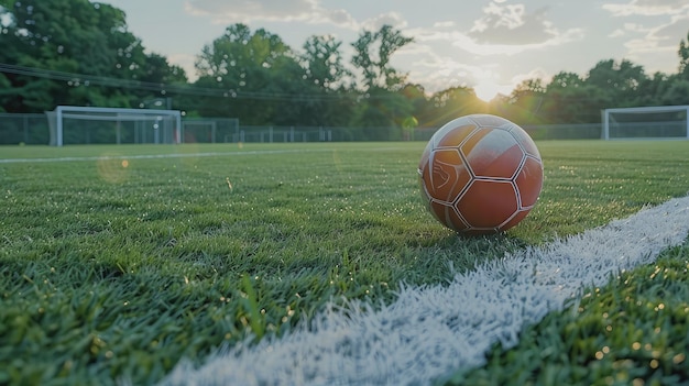 Traditionele voetbal op het voetbalveld