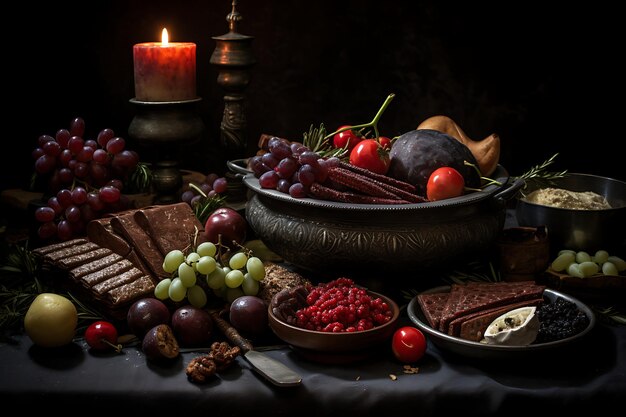 Foto traditionele yule-feesten