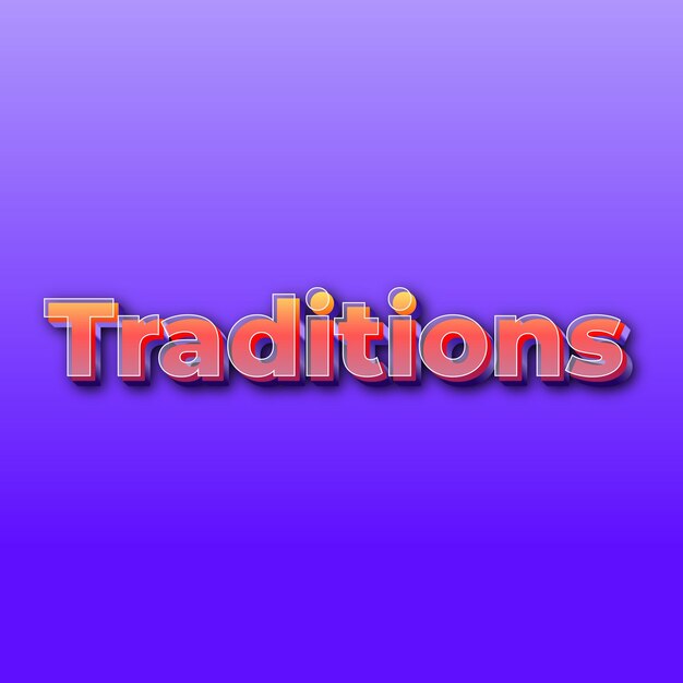 Traditionstext effect jpg gradient purple background card photo
