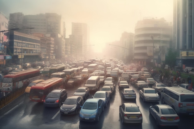 Traffic in the city Generative AI