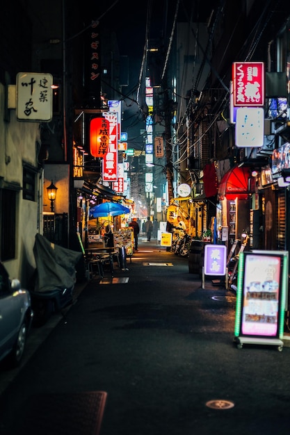 traffic on city street at night