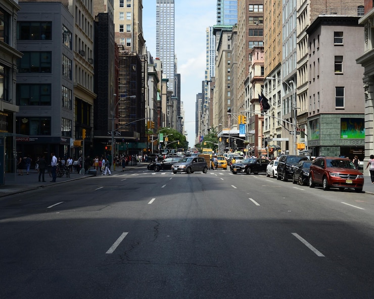 Photo traffic on city street