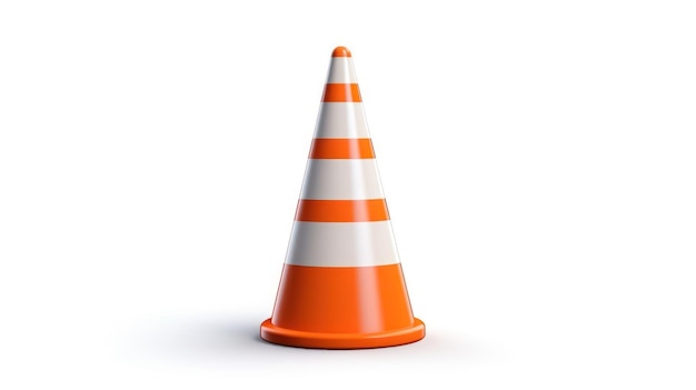 traffic cone isolated on white background