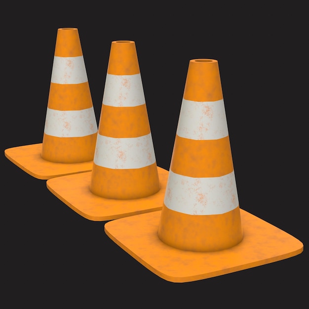 트래픽 코너 도로 표지 3d