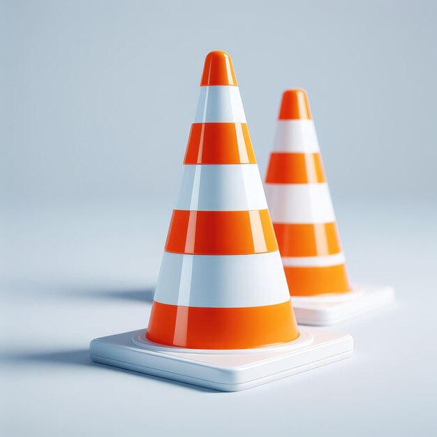 traffic cone on white background