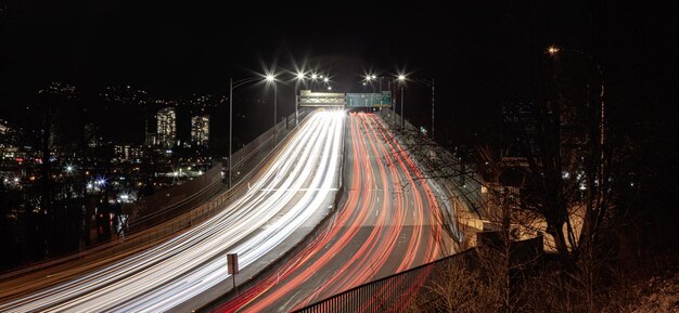 Traffic Going over the Second Narrows Bridge on Highway 1