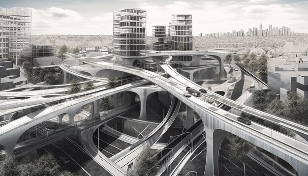 高速道路の交通 交通 都市内の交通 生成AI