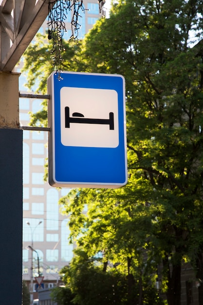 Traffic hotel sign 