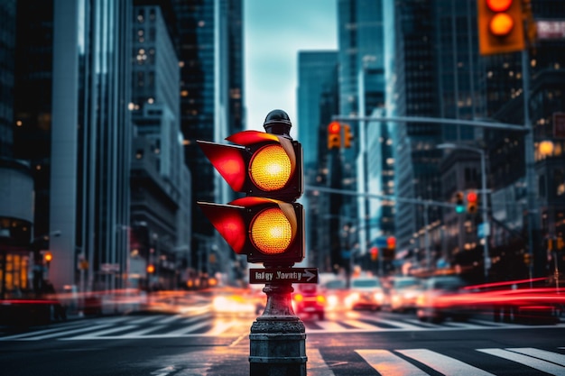 Photo traffic light for city streets