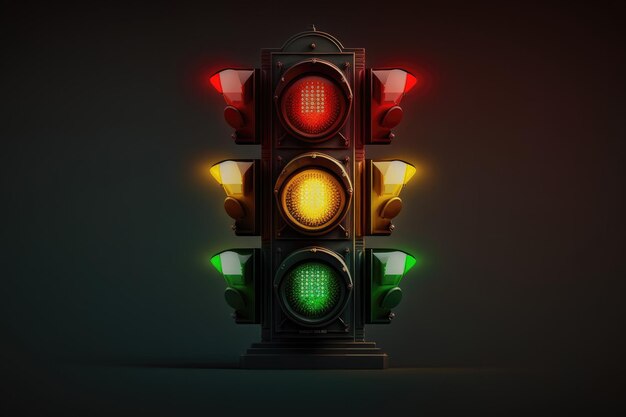 Traffic light front view