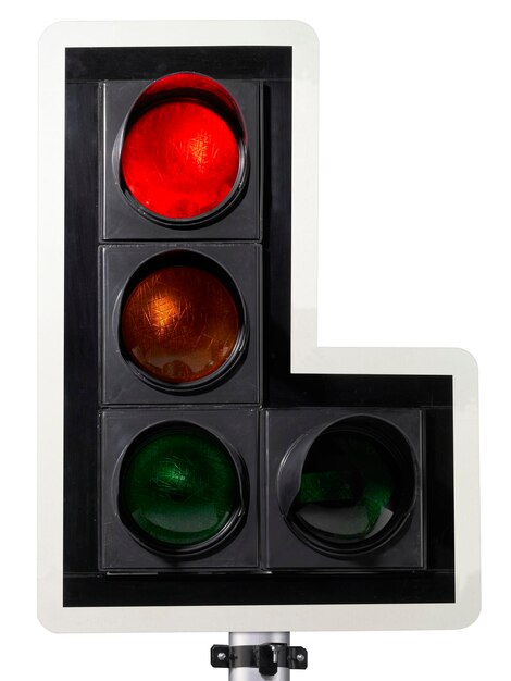 Traffic light isolated on white background