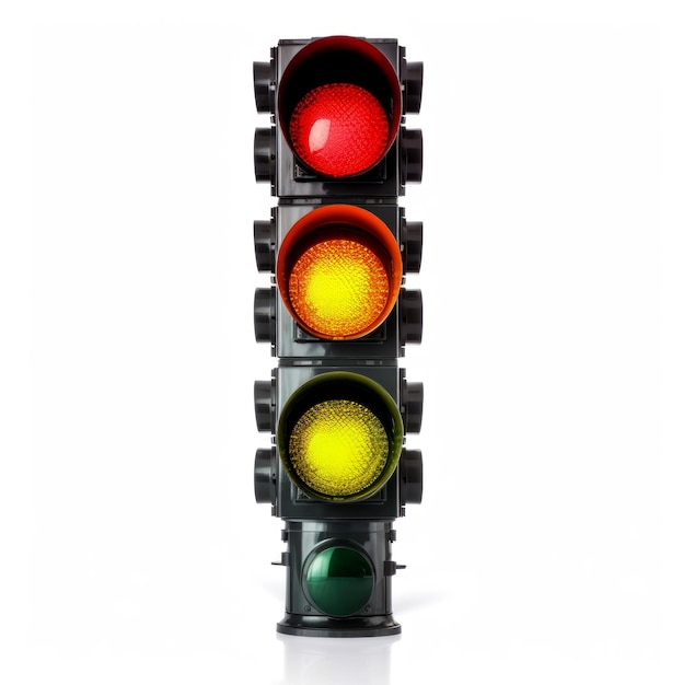 Traffic light isolated on a white