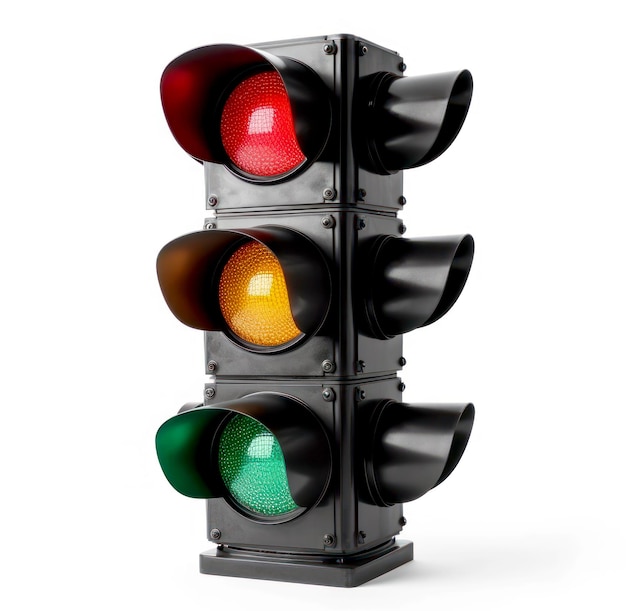 Traffic light isolated on a white