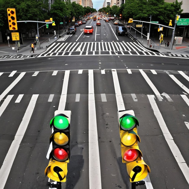 Photo traffic lights the cornerstone of urban safety and efficiency