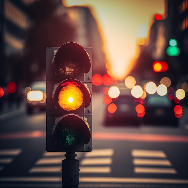 Photo traffic lights on the street illustration images