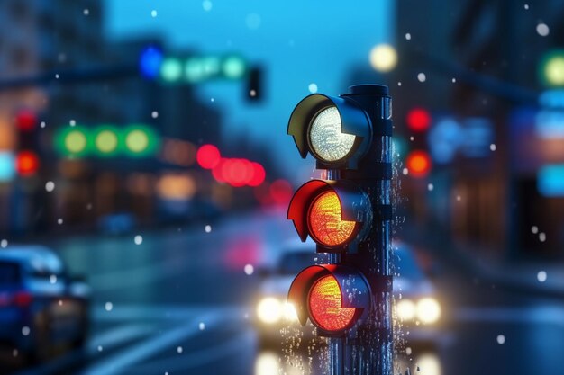 Premium AI Image Traffic Signal Light In The City At Night 3d Rendering premium-ai-image-traffic-signal-light-in-the-city-at-night-3d-rendering