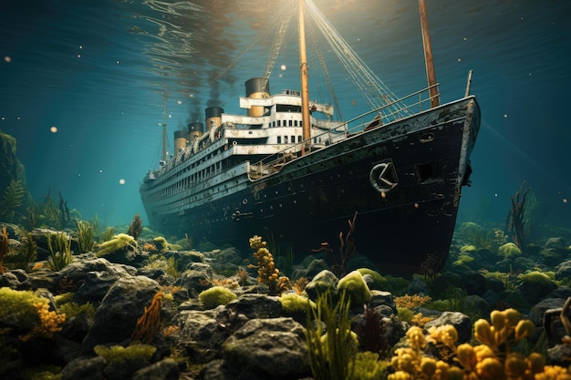 The tragedy of a sunken ship similar to the Titanic