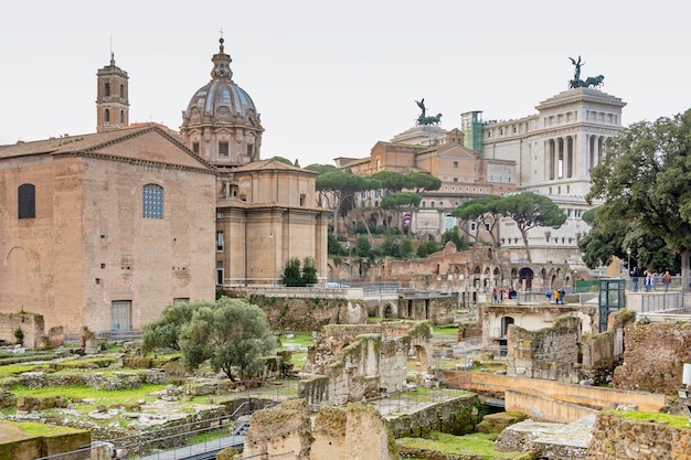 ローマのトラヤヌスのフォルム遺跡