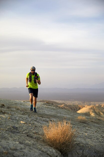 Trail running in the desert