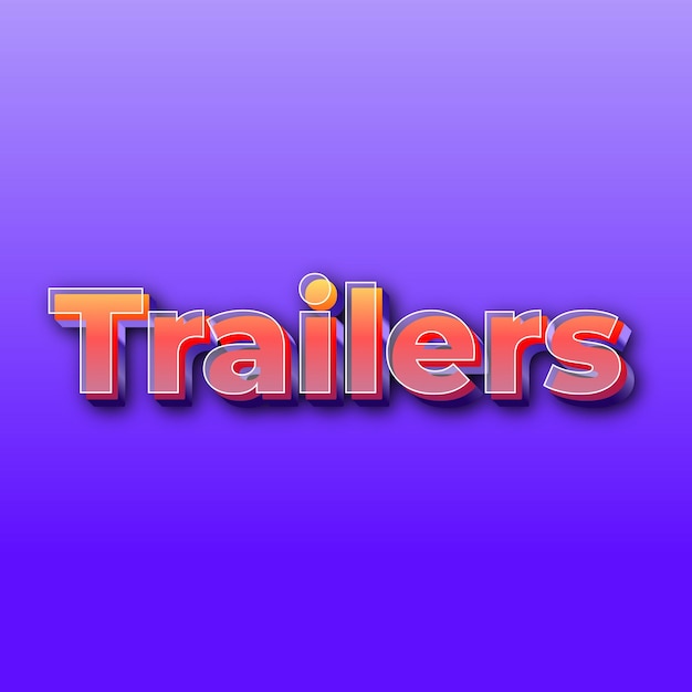 TrailersText effect JPG gradient purple background card photo