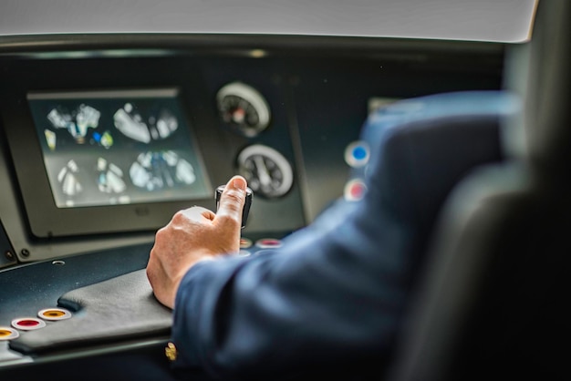 Foto conducente di treno