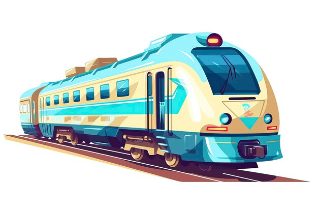 Train Illustration Transportation illustration Generative AI