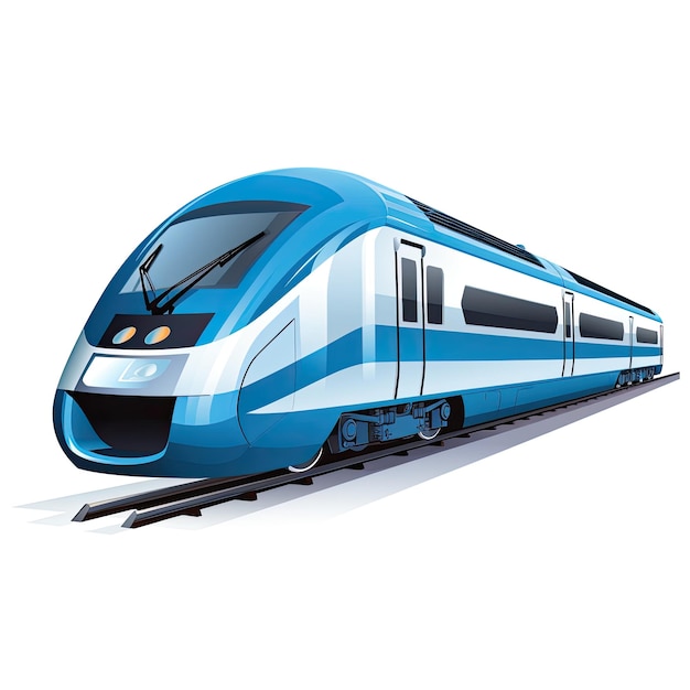 Поезд изолирован на белом фоне Векторная иллюстрация в плоском стиле мультфильма