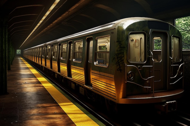 Train at the metro station