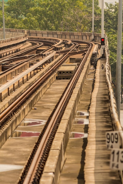 Photo train on railroad station platform