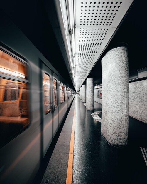 Photo train at railroad station