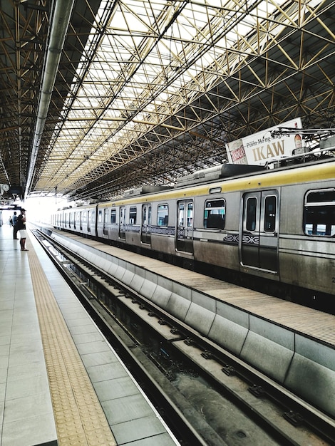 Photo train at railroad station