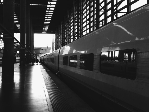 Train at railroad station