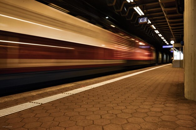 Train at railroad station