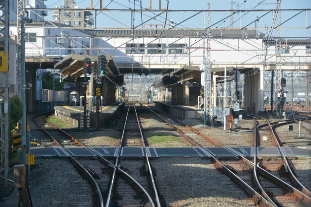 Foto treno alla stazione ferroviaria